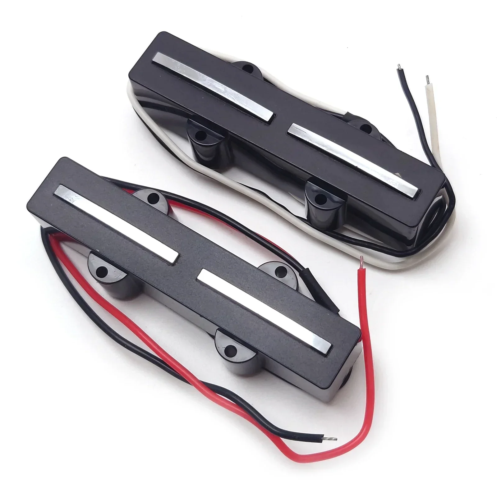 Bassgitarre Alnico 5 Tonabnehmer 1 Satz Steg- und Hals-Tonabnehmer für 4-saitige Bass-Tonabnehmer im J-B-Stil, Ersatz/Upgrade Image