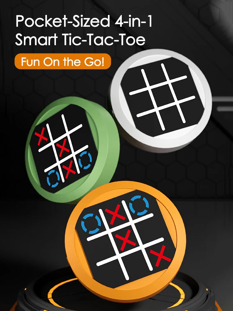Upgrad 5in1 Tic Tac Toe Gioco elettronico Gioco di puzzle portatile Giochi di viaggio portatili per bambini Giochi da tavolo per allenamento cerebrale Regalo