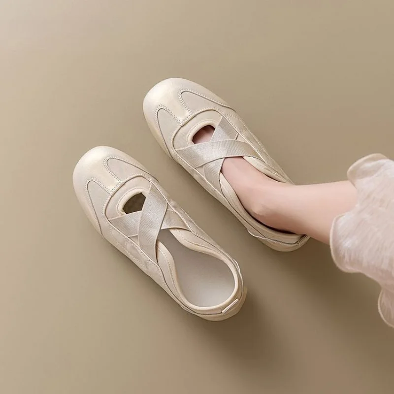2026 Herbst-Damen-Mary-Jane-Flats im Ballett-Stil – flache Freizeitschuhe mit flacher Sohle, vielseitige, atmungsaktive Schuhe mit elastischem Band