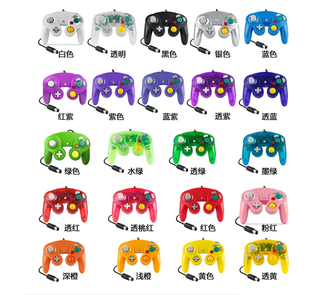 Kabelgebundener Gamepad für Nintendo GameCube NGC GC Joystick für Gamecube-Controller Wiiu Wii Vibrationsspielgerät für Klassische Spiele Image
