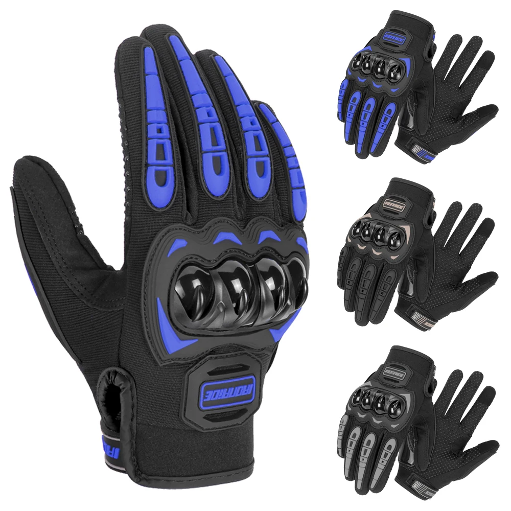 Motorrad Handschuhe Sommer Atmungsaktive Touchscreen Voll Finger Handschuhe Outdoor Moto Reiten Handschuhe Nicht-slip Racing Schutz Getriebe Image