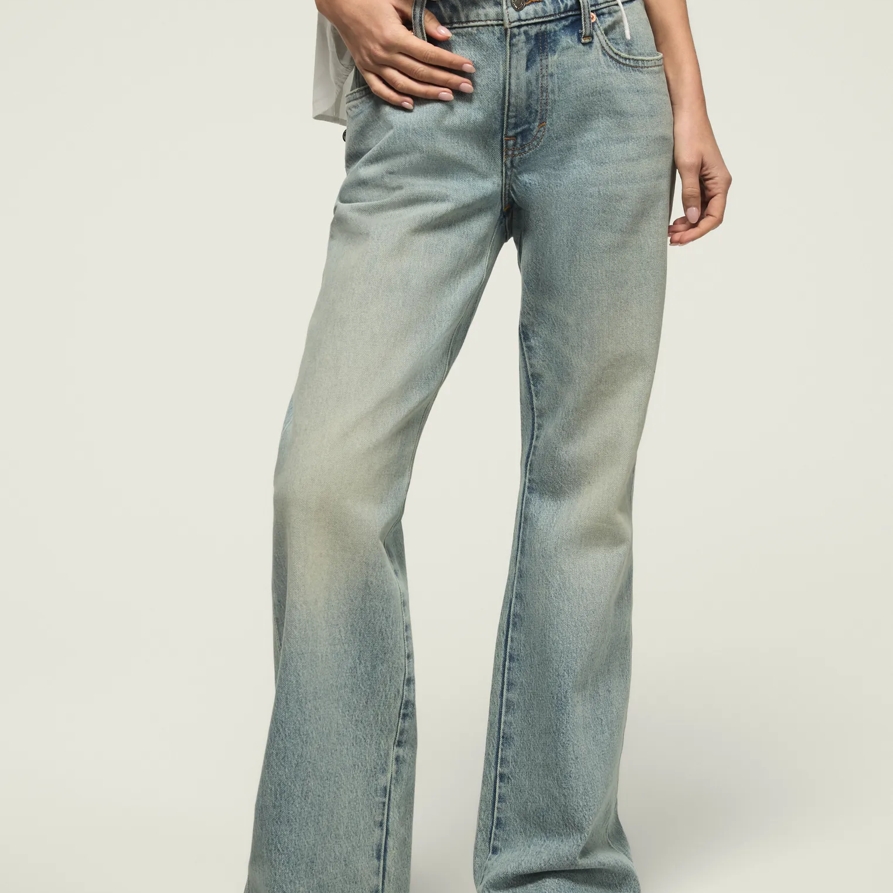 Lucky Brand Baggy Flare - Women's Pants Denim Flare Flared Jeans in Comet Tail, Size 28 x 29 - Lucky Brand