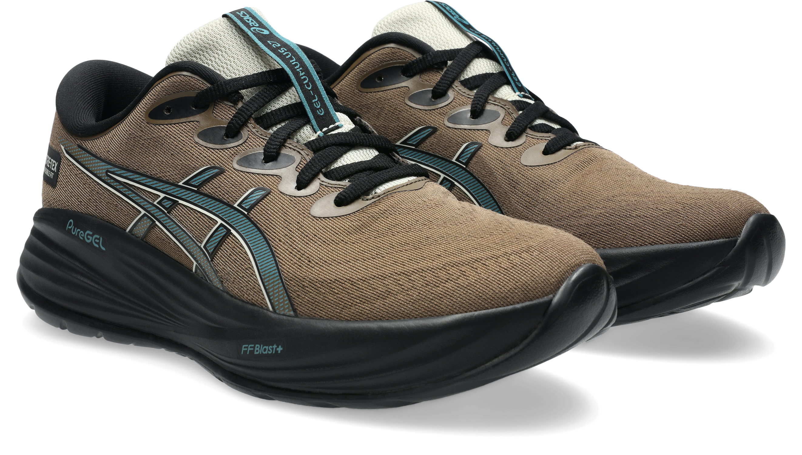Laufschuh ASICS "GEL-CUMULUS 27 GORE-TEX", Damen, Gr. 49, clay canyon, light dust, Synthetik, Schuhe Laufschuh, wasserdicht