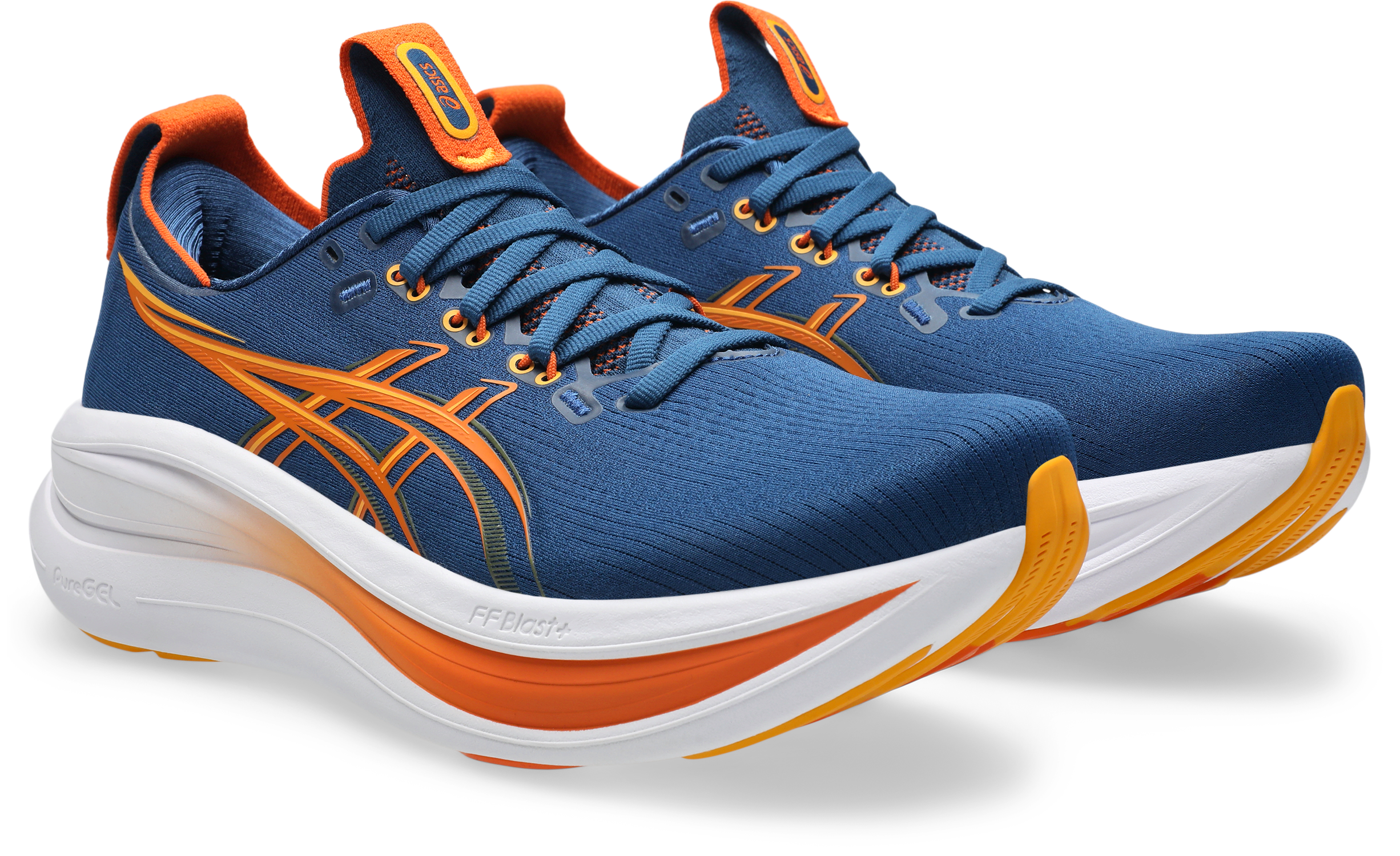 Laufschuh ASICS "GEL-NIMBUS 28", Herren, Gr. 44, twilight blau, anzu, Synthetik, Schuhe Laufschuh