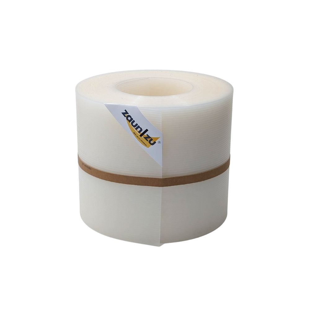 zaun|zu® Sichtschutz Rille PP für Doppelstabmatten Zaun Milchglas-Optik, 26m Image