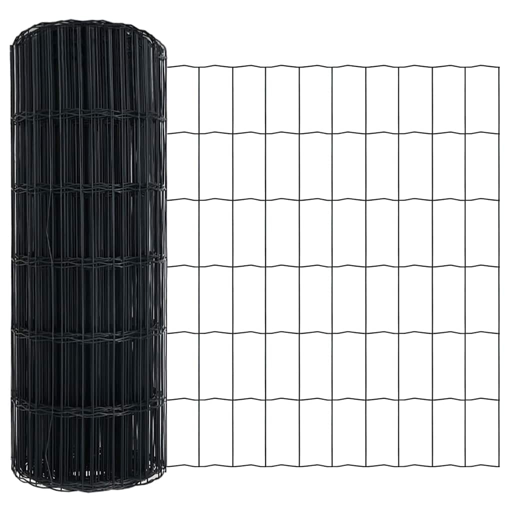 vidaXL Eurozaun Grau 0,4 x 50 m PVC-beschichtetes Eisen Image