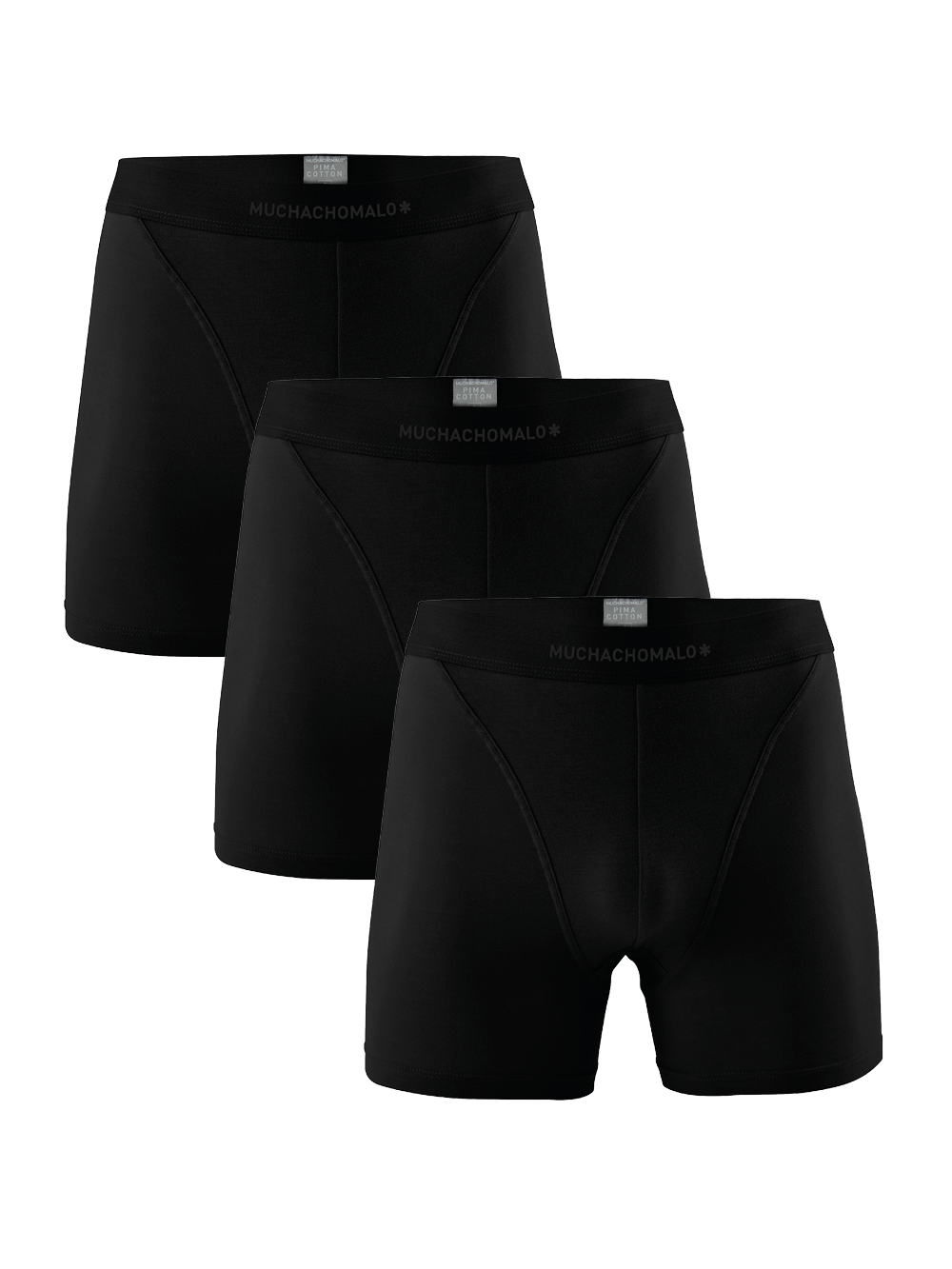 Muchachomalo Herren Pima Baumwolle Boxer Shorts - 3er Pack - Herren Unterwäsche Image