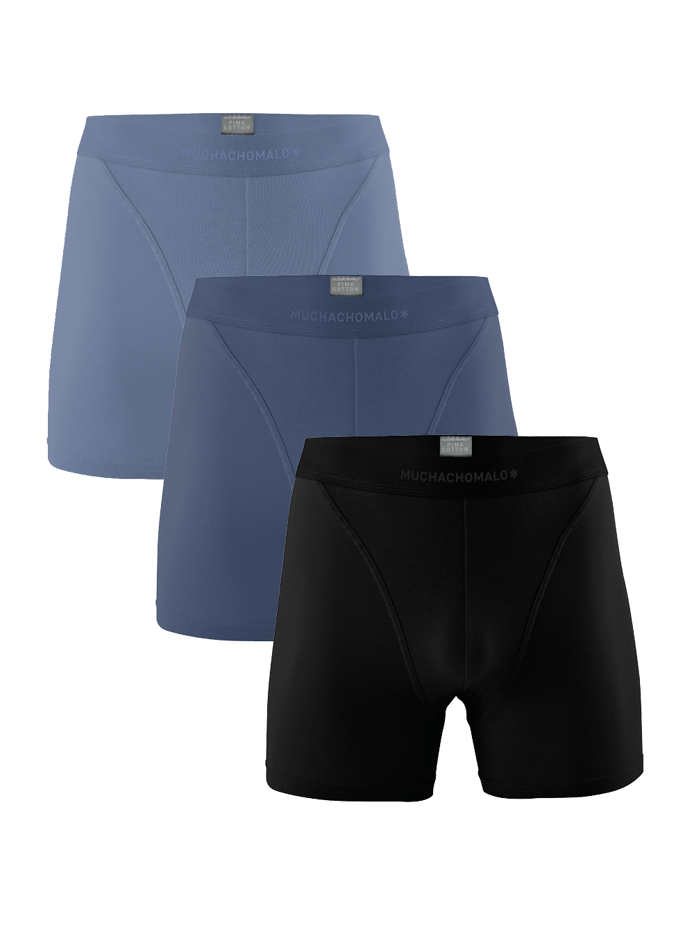 Muchachomalo Herren Pima Baumwolle Boxer Shorts - 3er Pack - Herren Unterwäsche Image