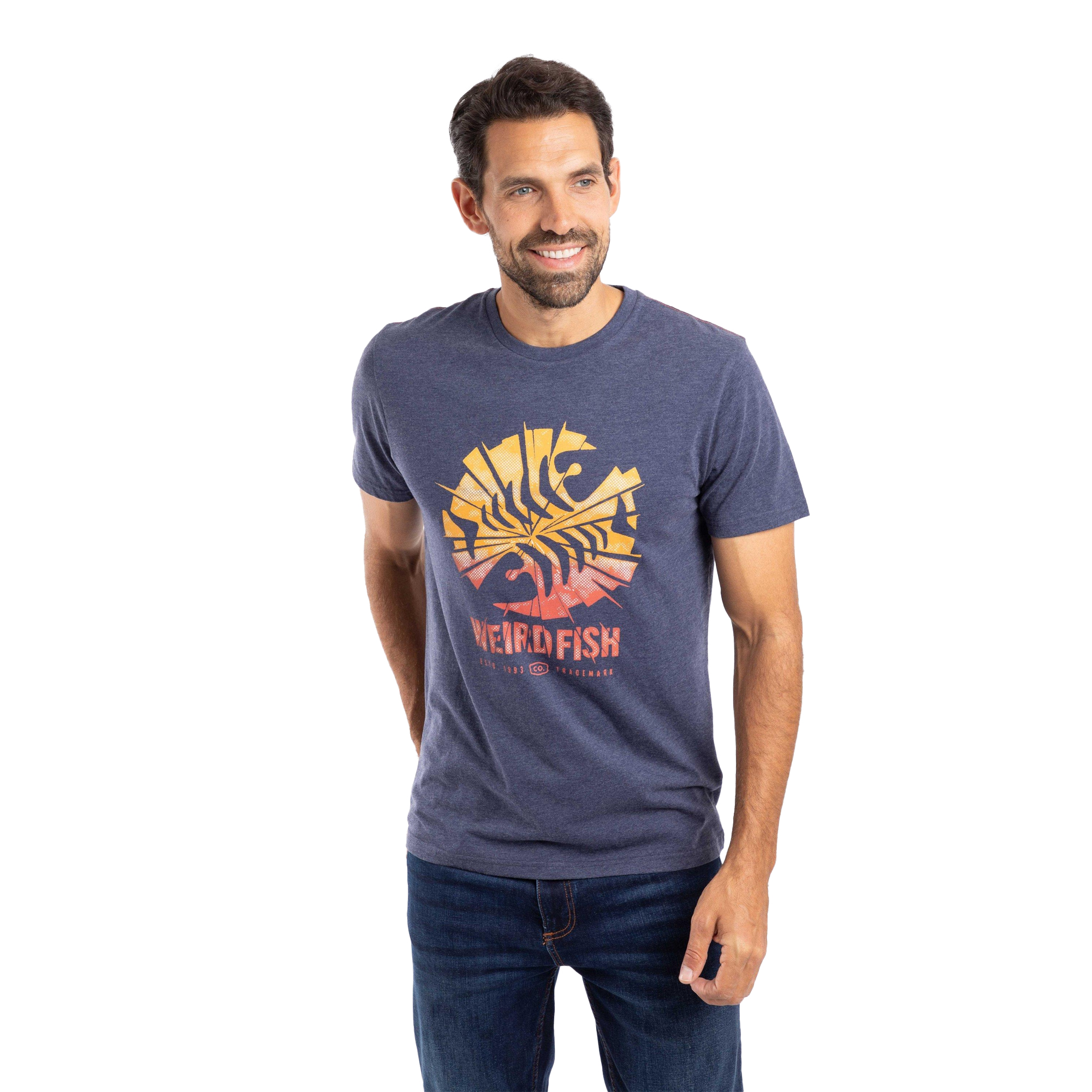 Weird Fish - "Shatter" T-Shirt für Herren (Dunkelblau) Image