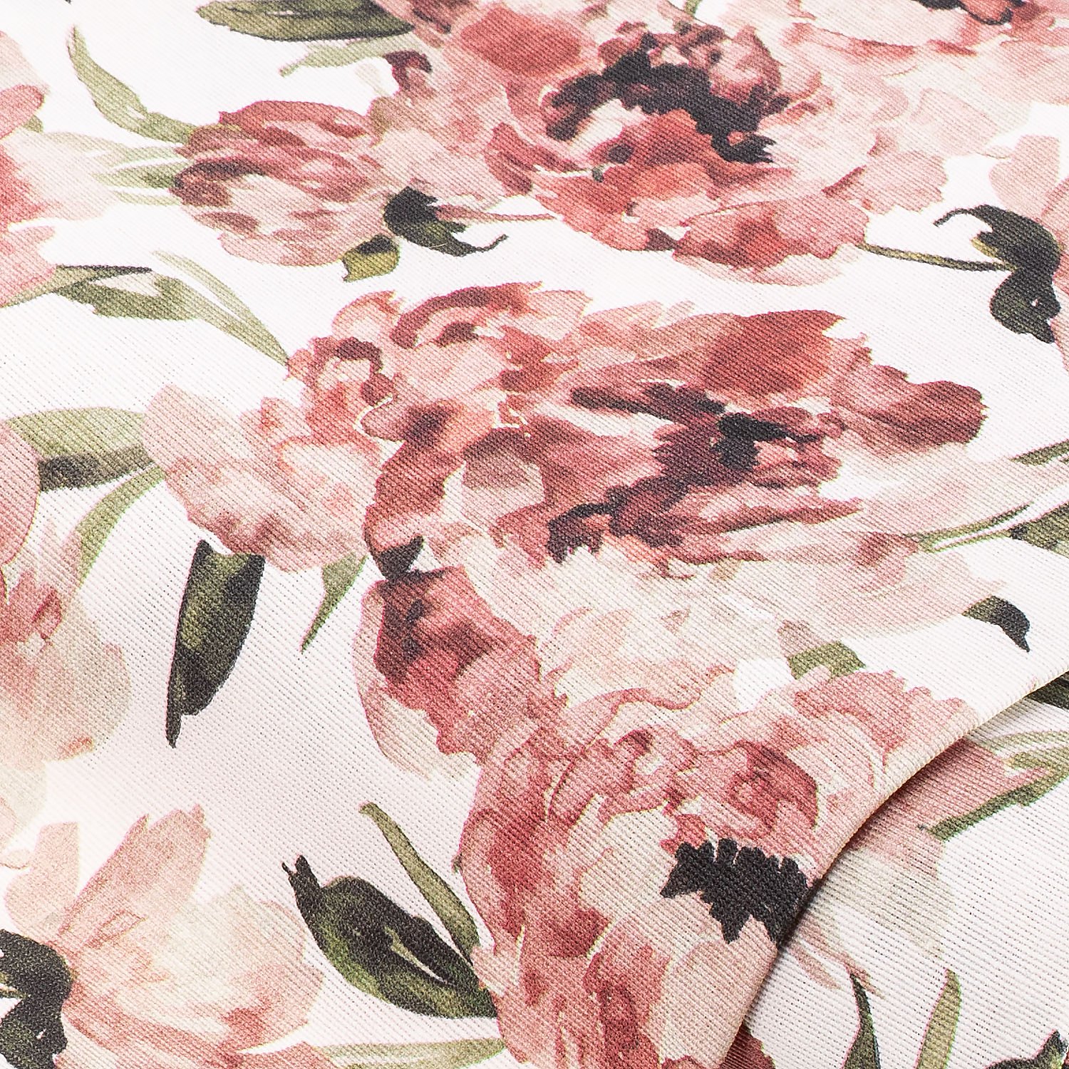 Dekostoff Pfingstrosen Lorena, natur-color