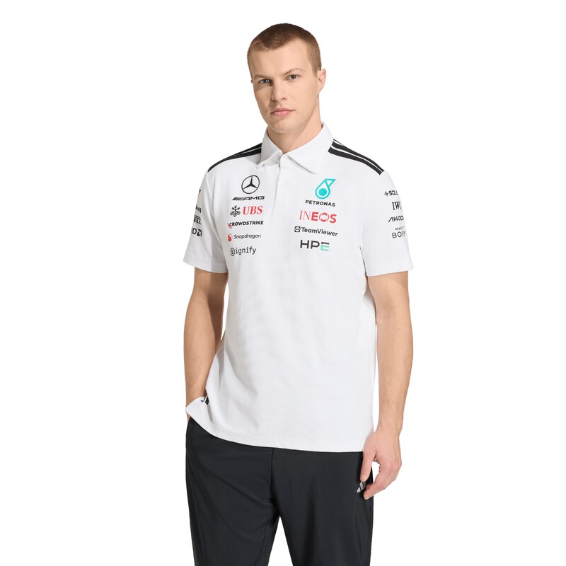 Mercedes AMG Petronas adidas F1 2026 Team Poloshirt – Weiß Image