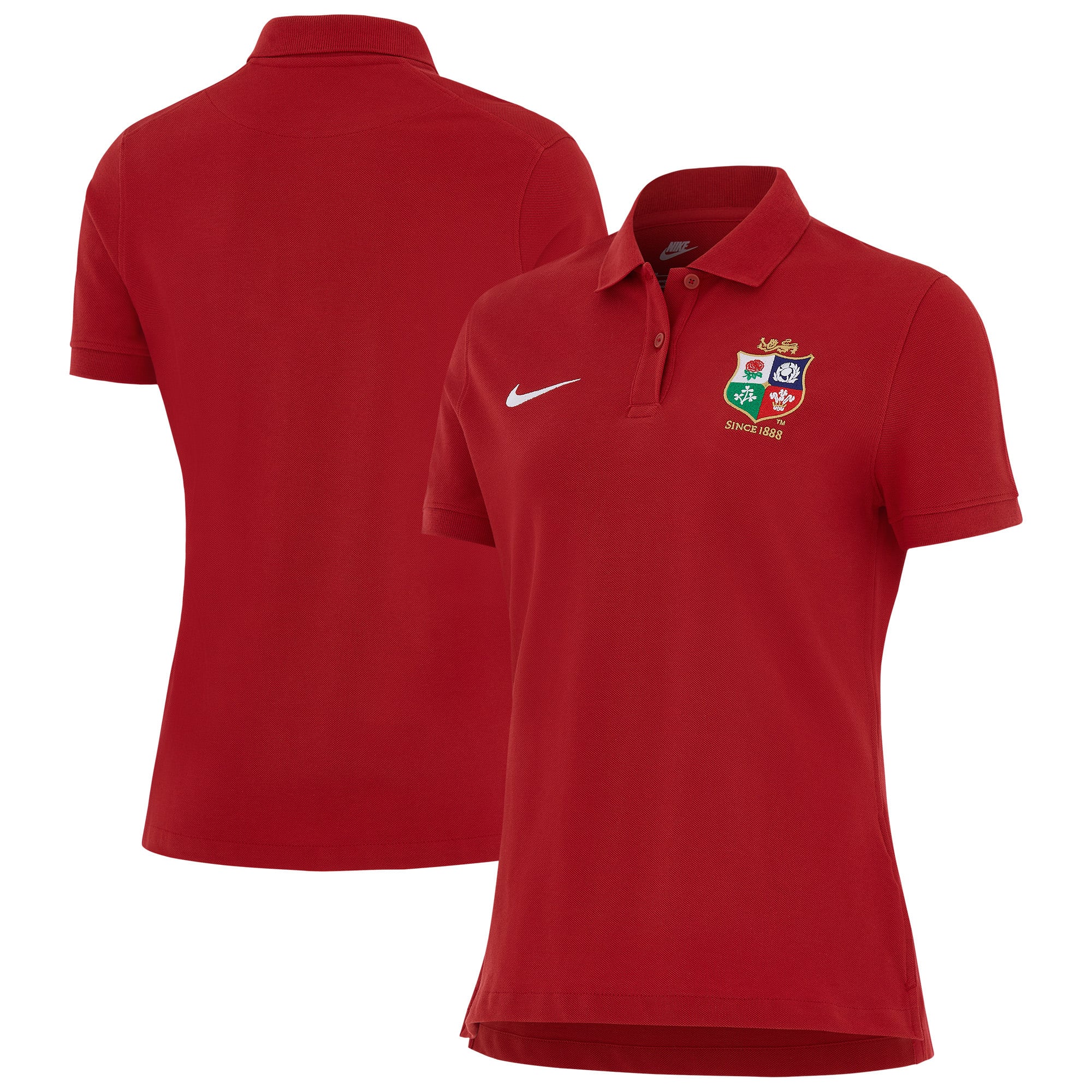 British & Irish Lions Nike Obsidian Polo – Rot – Damen