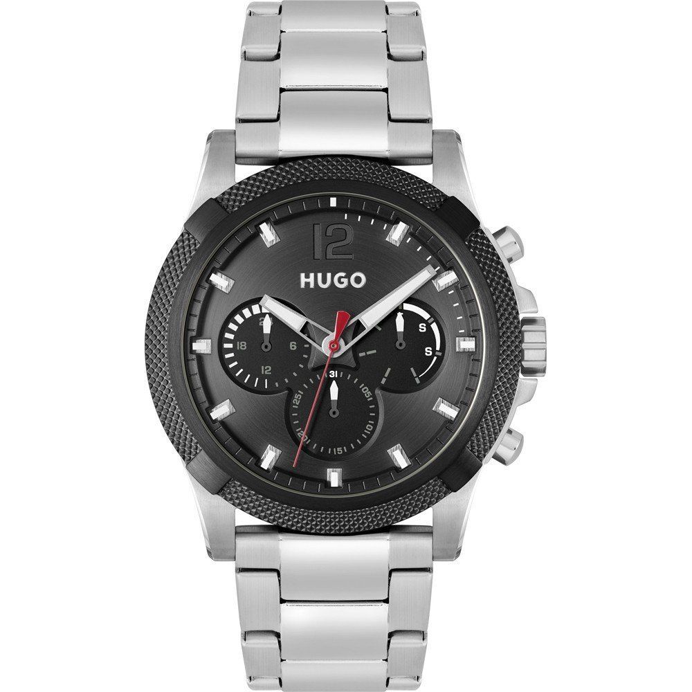 Hugo Boss Mens Gray Stainless Steel Dress Watch - Grey - One Size | Hugo Boss Sale | Discount Designer Brands