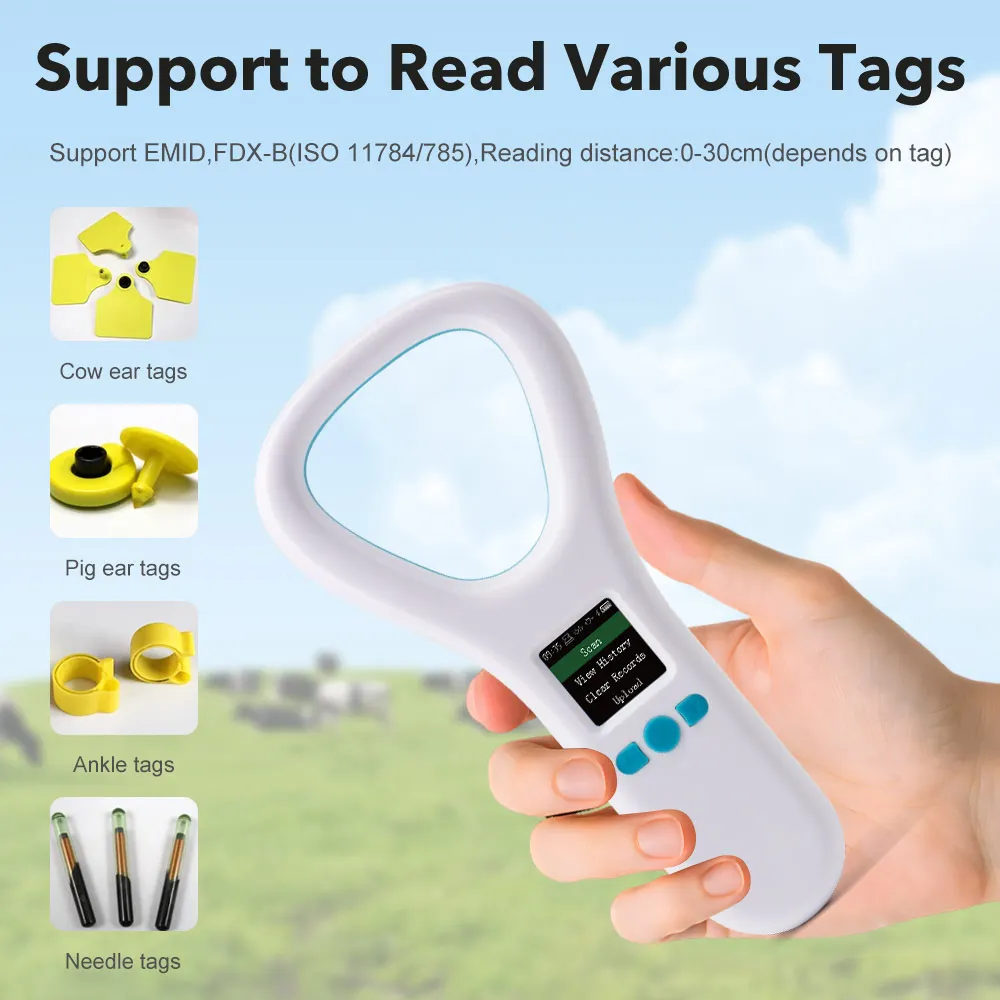 Boland W91E 134,2KHz/125KHz Tier-Mikrochip-Lesegerät Katzen-Mikrochip-Scanner Mikrochip-Lesegerät Haustier-Chip-Scanner für Hunde Image