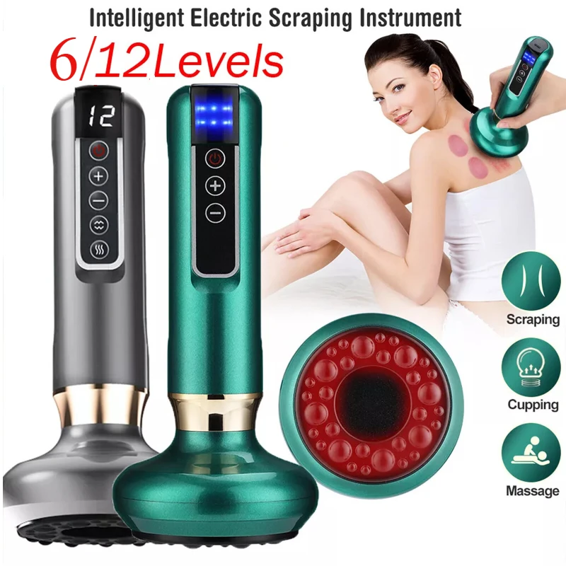 Masseur électrique GuaSha Anti-Cellulite ventouse sous vide beauté santé grattage chaleur infrarouge minceur Massage Thera