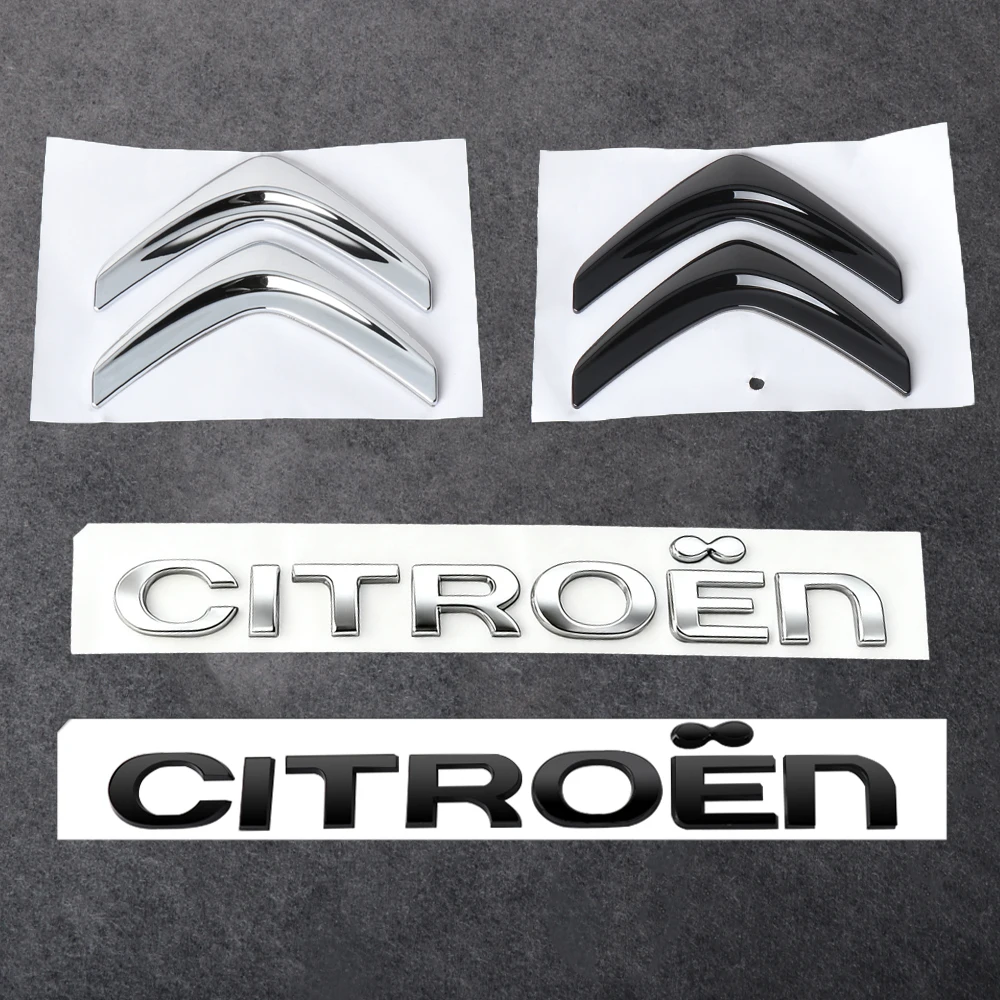 1 pz 3D ABS Per Citroen Lettere Auto Cofano Anteriore Emblema Cofano Adesivo Coda Posteriore Tronco Distintivo Decal Styling Accessori Auto