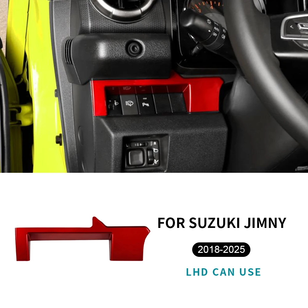 Für Suzuki Jimny JB64 JB74 3/5 türen 2018 2019 2020 2021 2022 2023 2024 2025 LHD RHD Auto ABS Carbon Multifunktionale Taste Trim Image