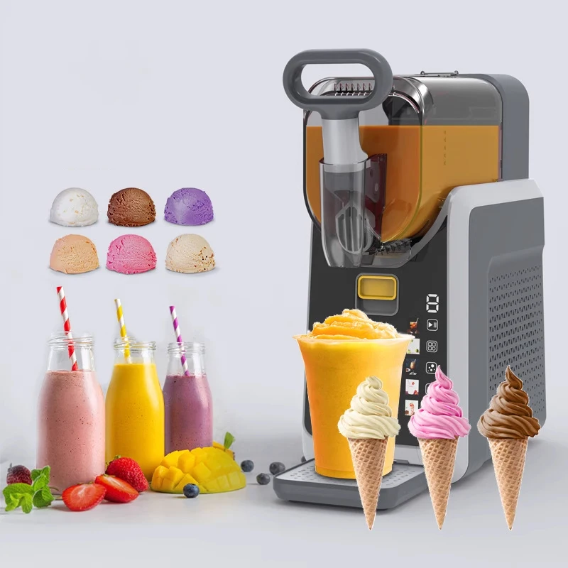 Schneeschmelzmaschine Kleine Haushalts-Kaltgetränke-Slush-Maschine Smoothie-Getränkemaschine Milchshake-Maschine rasierte Eismaschine voll Image