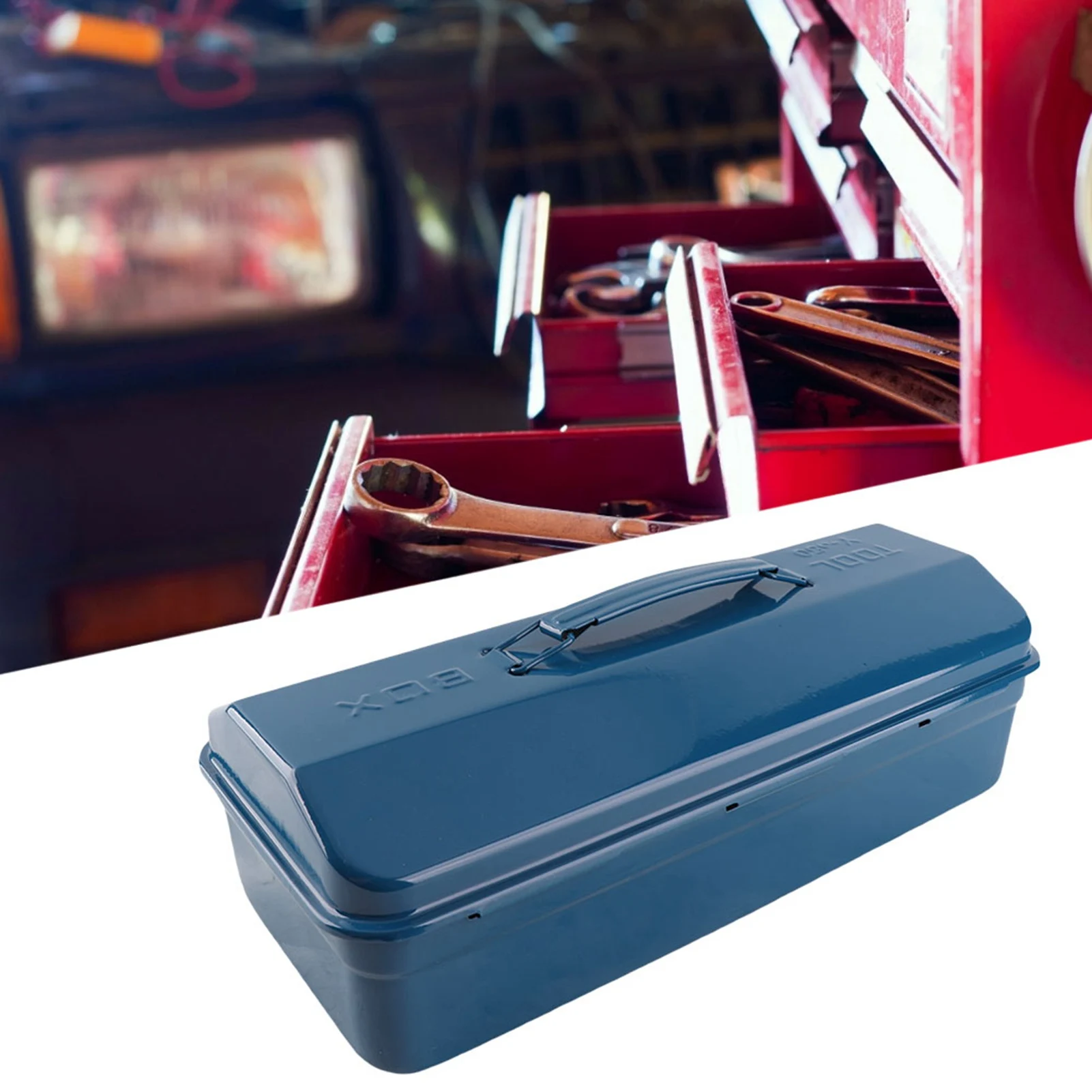 Boîte à outils en fer, boîte à outils Portable, rangement d'outils de réparation, boîte à outils en fer multifonction épaisse, boîte de rangement d'outils de réparation, support de conteneur