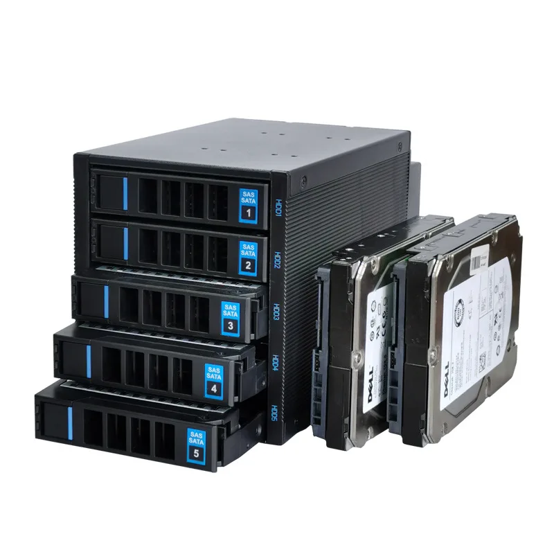 5-Bay NAS Modular Storage Server Case 3U4U Rack 3*5,25 CD Fit 5*3,5 HDD Modular Adapter NAS 5 Bays für 3,5 HDD Image