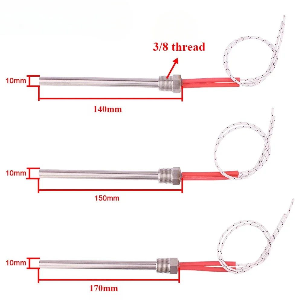 1 stücke 3/8 gewinde 220 v Patrone Widerstand Zünder Hot Rod 300 watt/350 watt holz Pellet Herd Teile 140/150/170mm Elektrische Kamin