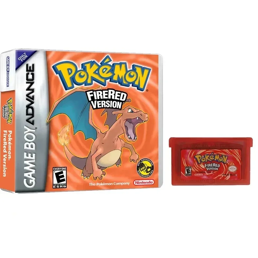 Multiple versions of the American Pok é mon series GBA game box with 32-bit video game cartridges No manual available