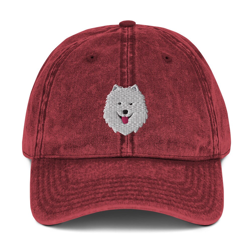 Cappello Samoiedo, berretto per cani Samoiedo, regali per Samoiedo, per donne e uomini, berretto unisex vintage in twill di cotone ricamato, nuovo sti