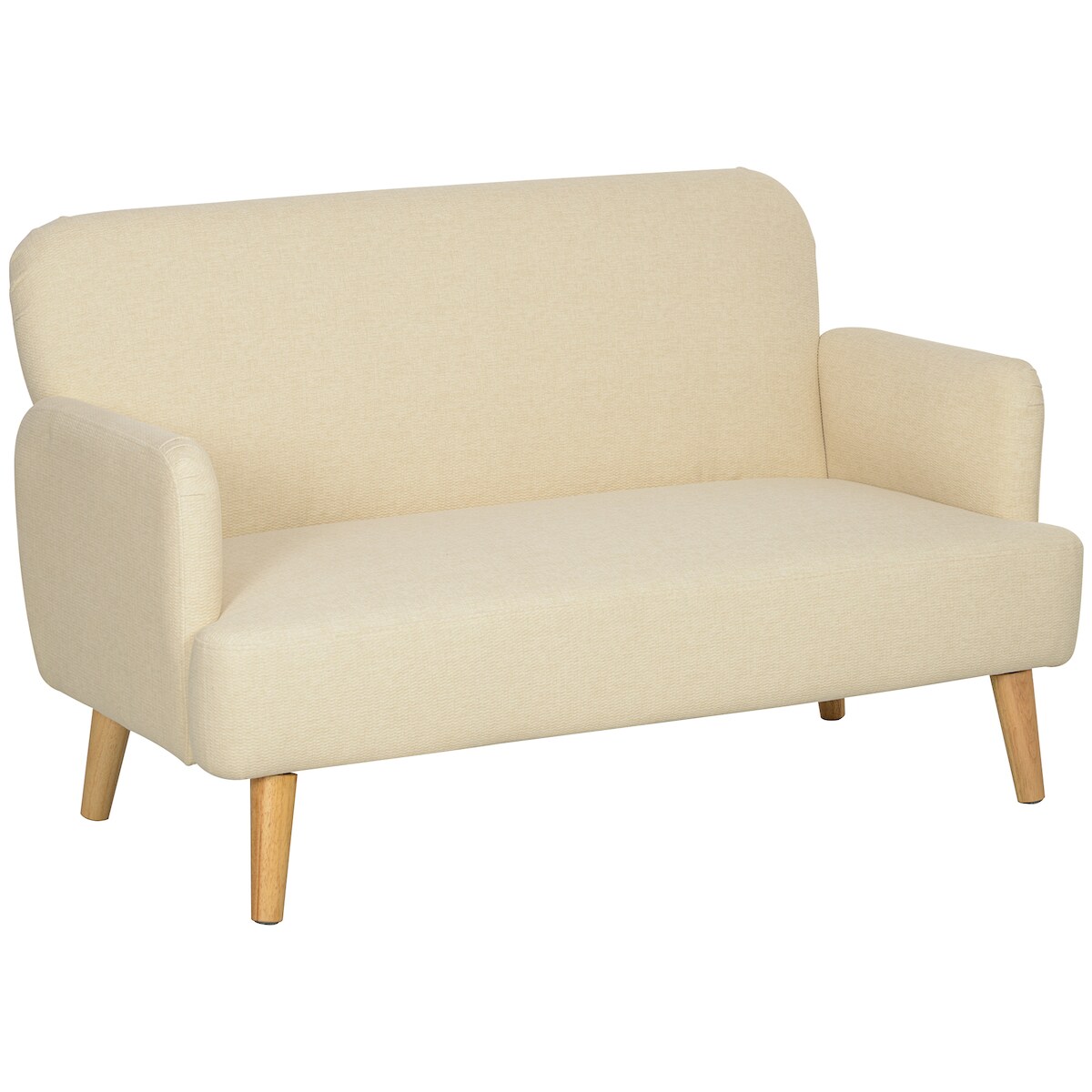 HOMCOM - 2 Sitzer Sofa - 130L x 74B x 79H cm - weiß Image