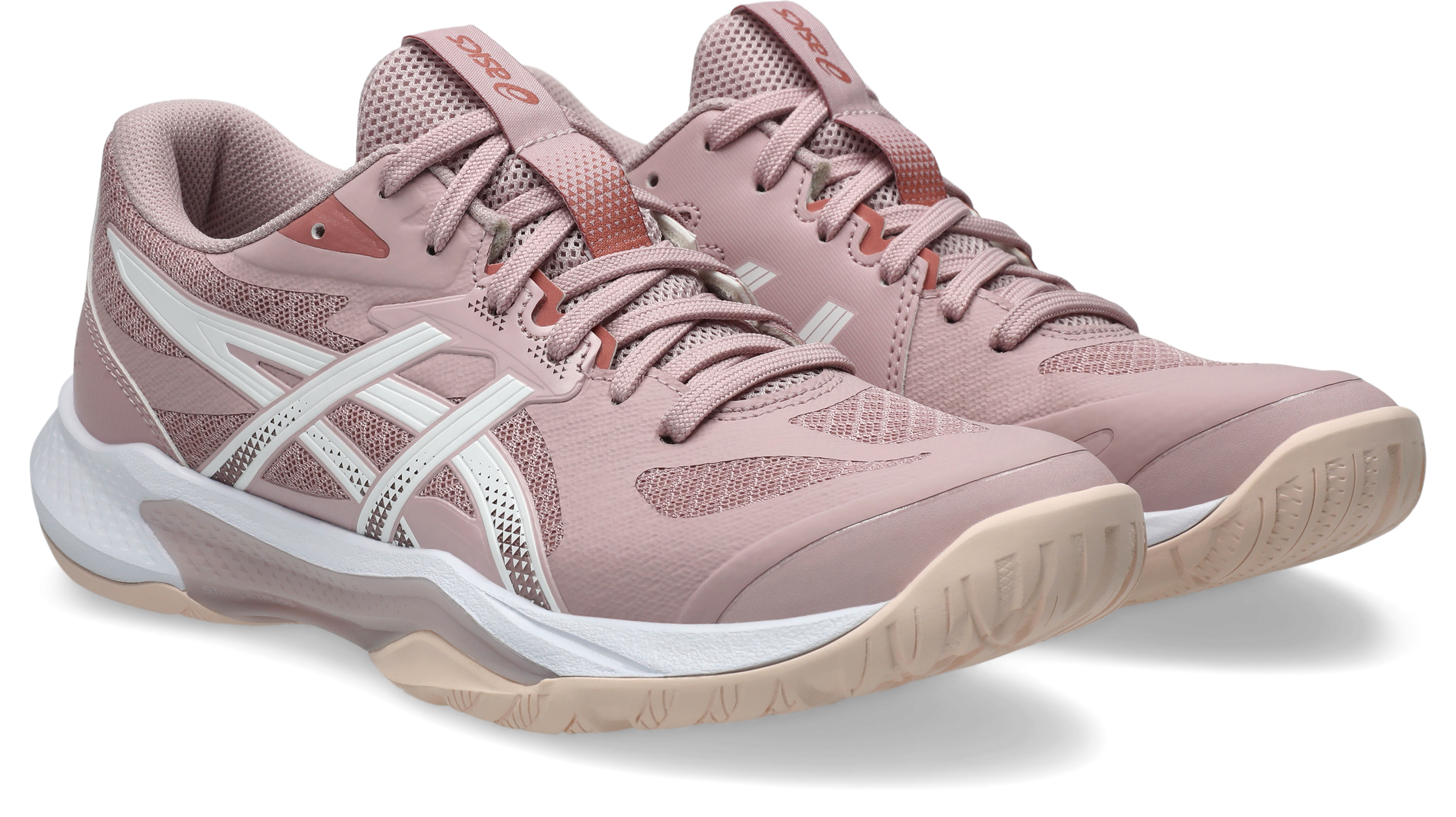 Hallenschuh ASICS "GEL-TACTIC 13", Damen, Gr. 41,5, morganite, weiß, Synthetik, Schuhe Hallenschuh