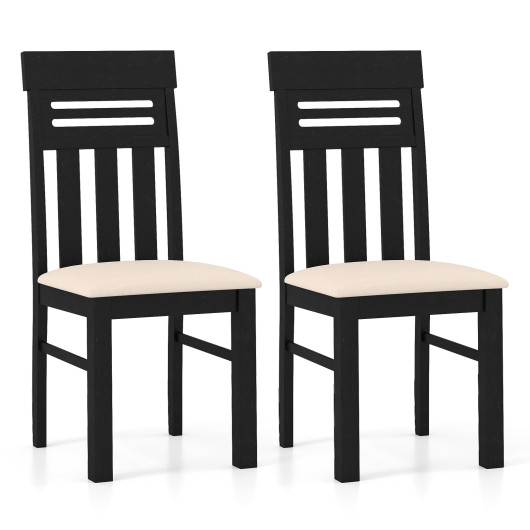 Costway Dining Chairs High Back Dining Room Chairs Set of 2-Black