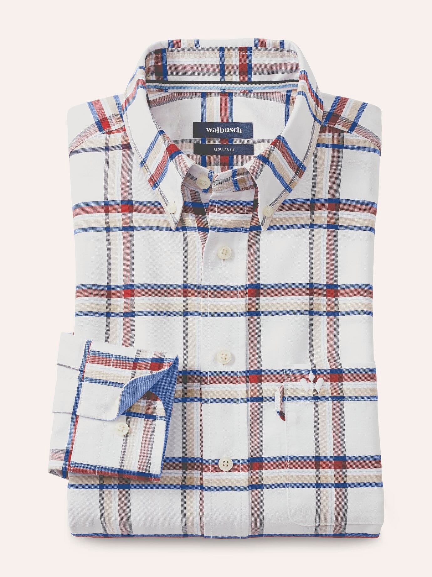 Walbusch Herren Premium Oxford-Hemd Weiß noch offen: Muster