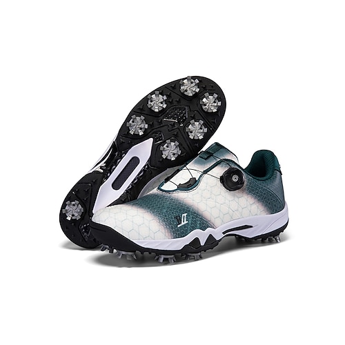 Herren-Golfschuhe in Rot und Schwarz – hochwertiges Kunstleder, wasserdicht, ideal zum Golfen und für einen aktiven Outdoor-Lifestyle Image