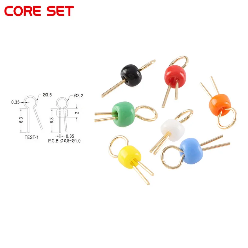 70 Stück Keramik vergoldetes Kupfer Lötsonde 1,0–1,8 mm PCB Leiterplatte Test Pin Point Bead Ring PCB Testpunkt THM Bead Image