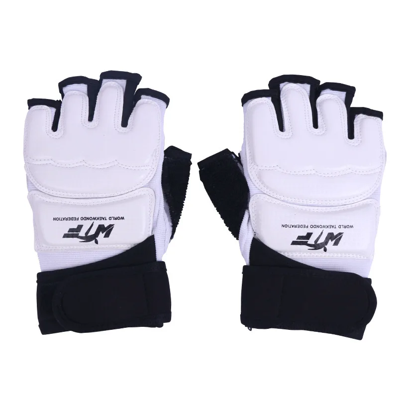 Hochwertige Kickbox-Handschuhe, MMA-Handschuhe, Muay Thai, Training, Boxer, Kampfausrüstung, Halbhandschuhe, PU-Leder, schwarze Boxausrüstung Image