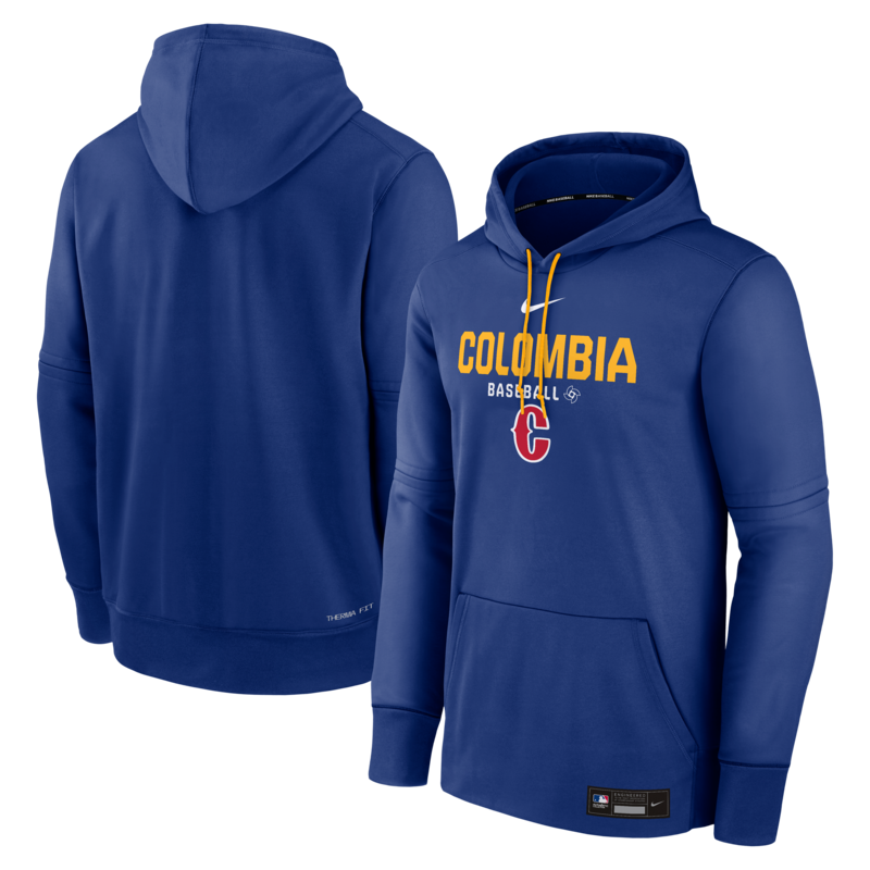 Nike Herren-Hoodie aus der Royal Colombia Baseball 2026 World Baseball Classic Authentic Collection (Thermo-Materialien) Image