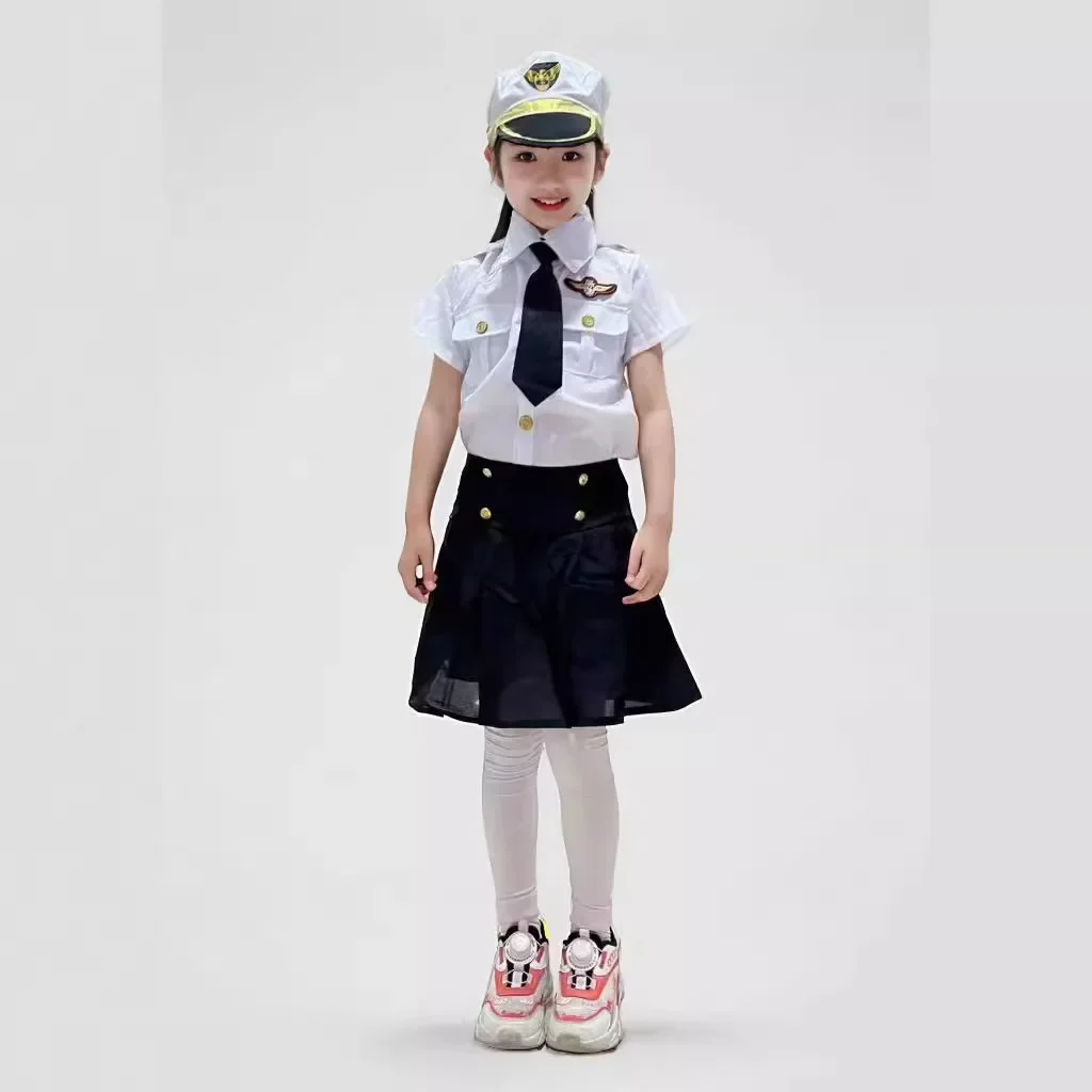 Kinder Cosplay Kostüm Pilot Shipmaster Performance Kleid High-End Neujahr Performance Kostüm Rollenspiel Kostüm Image