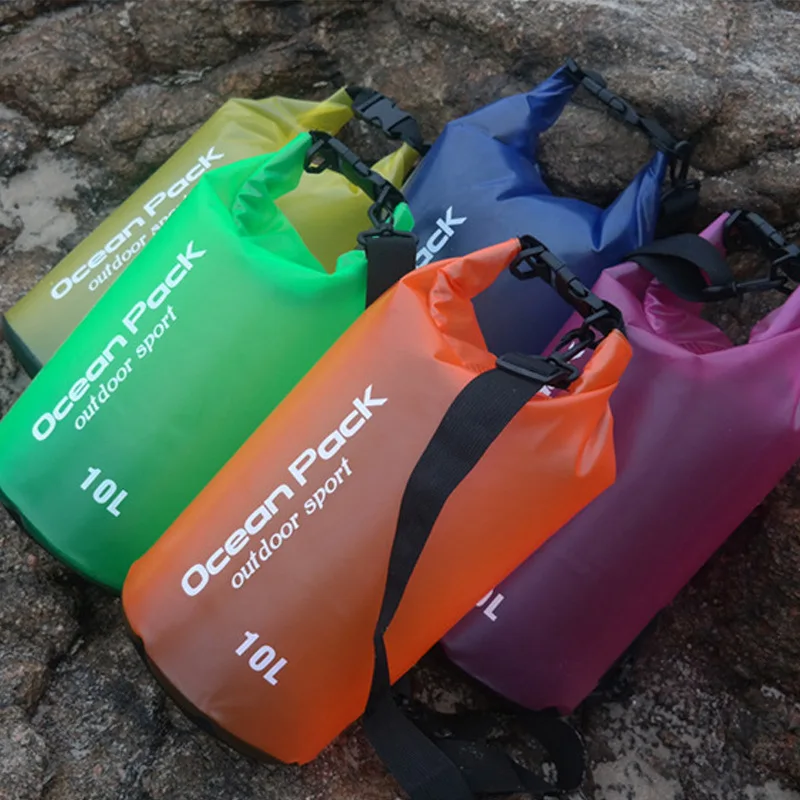 Faltbare, durchscheinende, wasserdichte PVC-Beuteltasche – Aufbewahrungstasche für den Außenbereich zum Driften, Schwimmen und Strand Image