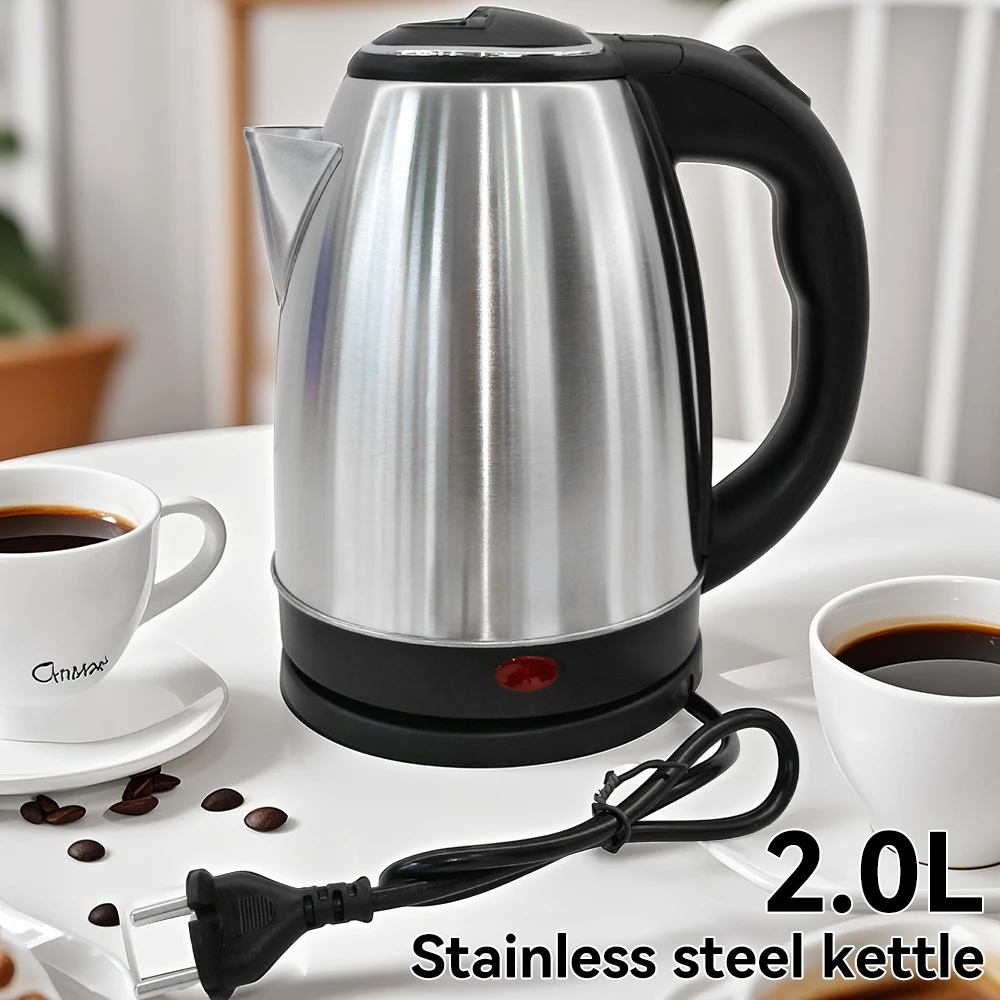 2L Edelstahl Wasserkocher Basis Trennung Desion Auto Power-Off Teekanne Wasserkocher Haushaltsgerät Für Büro Reise Küche
