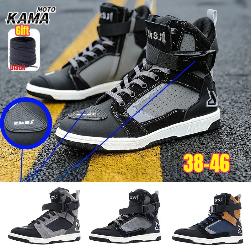 Männer Motorrad Stiefel Atmungsaktive Anti-fallen Reiter Straße Racing Casual Schuhe Mann Motorrad Boot Botas Para Moto