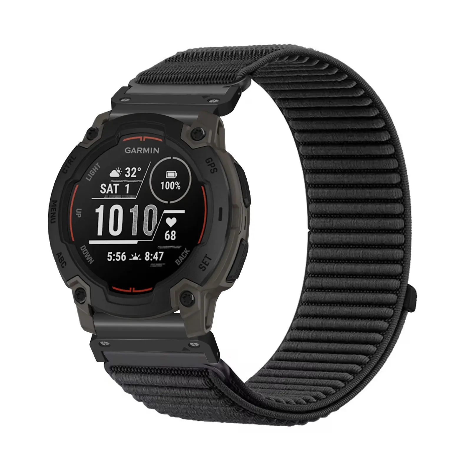 Nylonbänder für Garmin Instinct 3 45 mm/Instinct E 45 mm Band, elastisches weiches Nylonband mit Klettverschluss Image