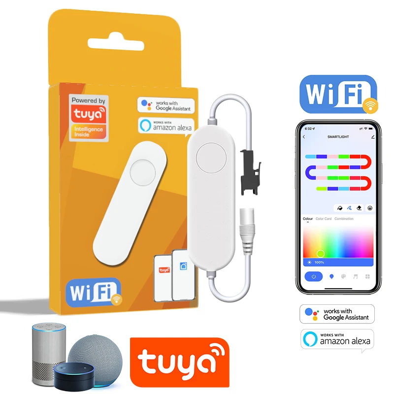 TUYA Adressierbarer Controller WIFI RGBIC Dimmer 12–24 V Smartlife Controller für WS2811 1603 Streifen funktioniert mit Alexa Google Assistant Image