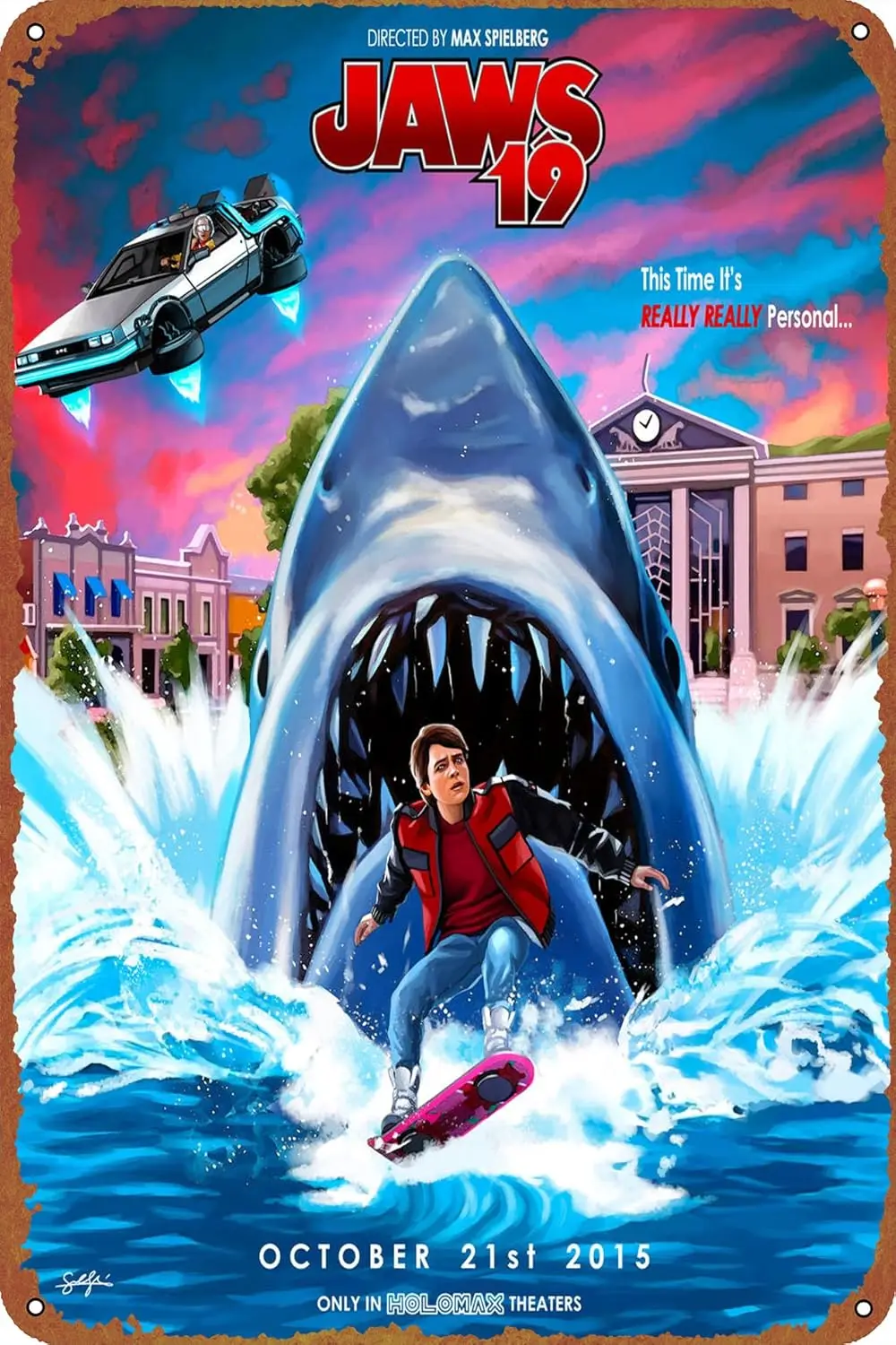 JAWS 19, Poster, Poster, Vintage-Blechschild für Bar, Büro, Zuhause, Wanddekoration, Geschenk, Retro-Metallschild Image