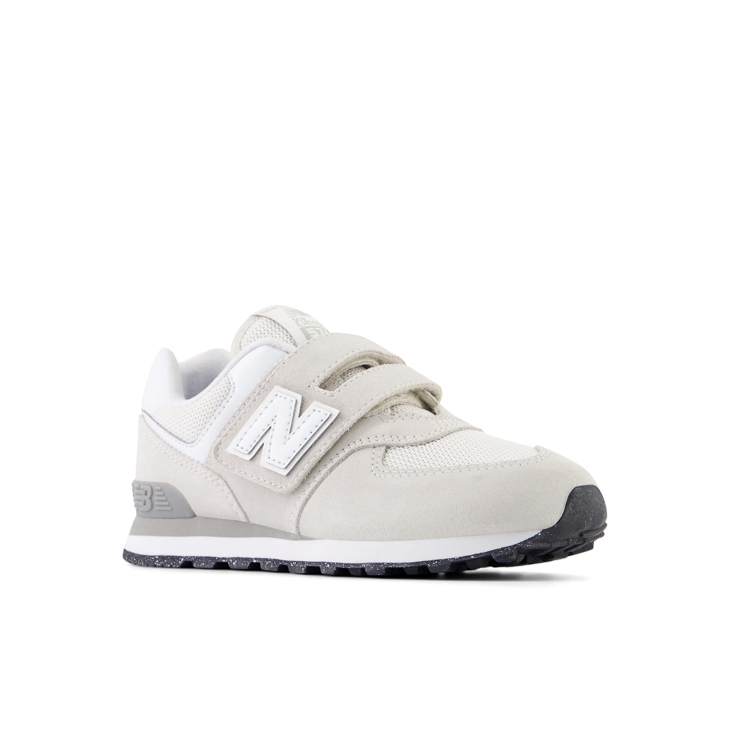 Sneaker NEW BALANCE "574", Damen, Gr. 31, nimbus cloud, Leder, Synthetik, Textil, Schuhe Sneaker, mit Klettverschluss
