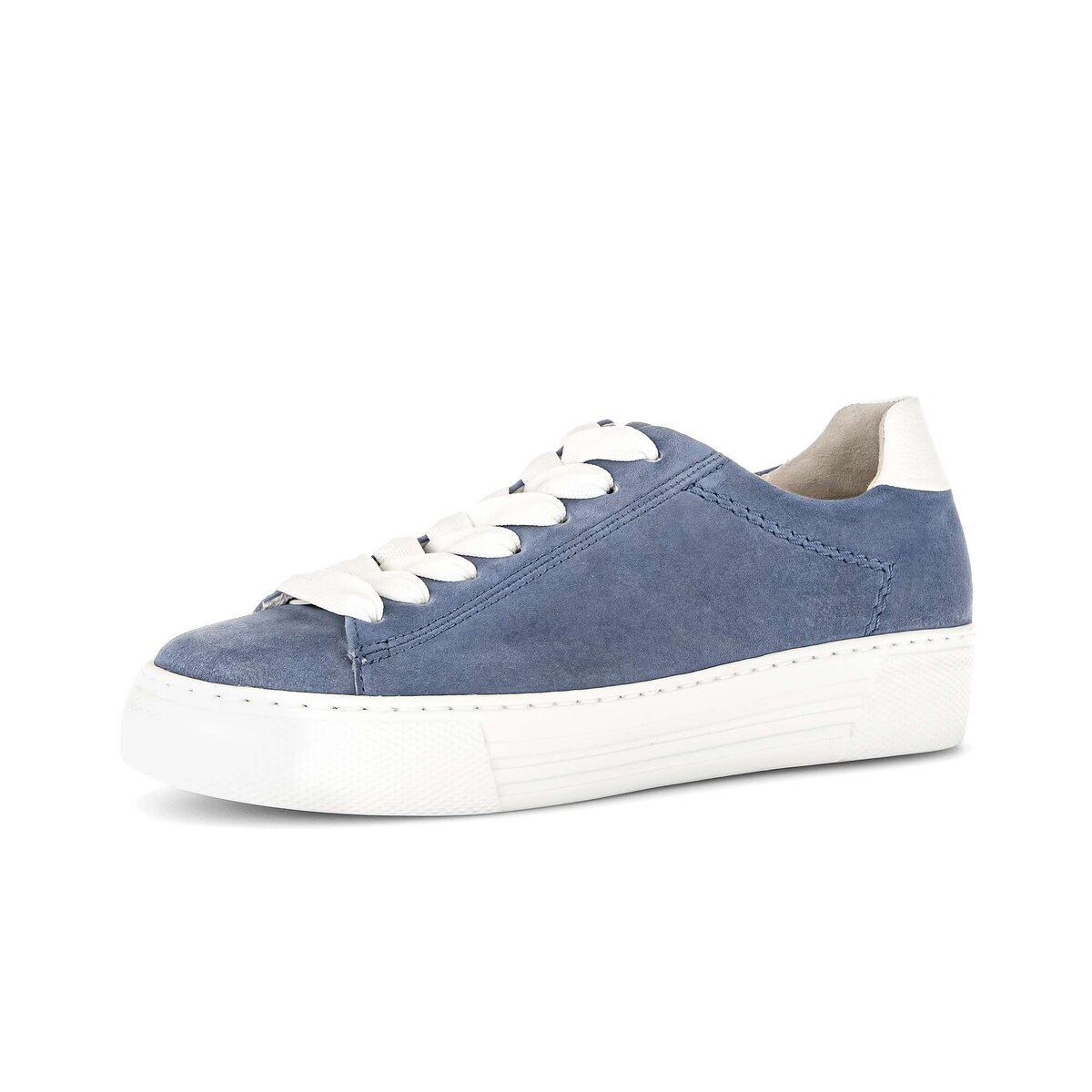 Sneaker GABOR "Sneaker low Rauleder", Damen, Gr. 35,5, blau, Schuhe Sneaker