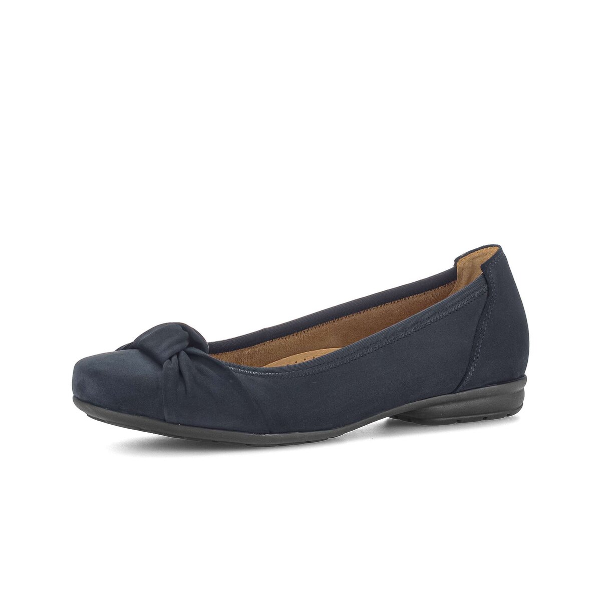 Ballerina GABOR "Sportliche Ballerina Rauleder", Damen, Gr. 38, blau, Schuhe Ballerina