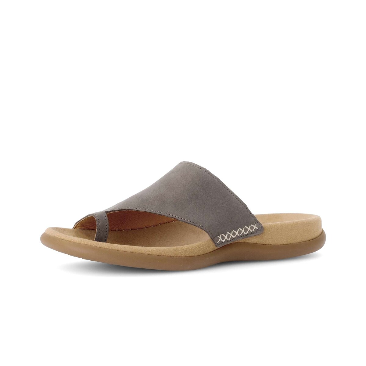 Zehentrenner GABOR "Zehentrenner Rauleder", Damen, Gr. 36, grau, Schuhe Zehentrenner