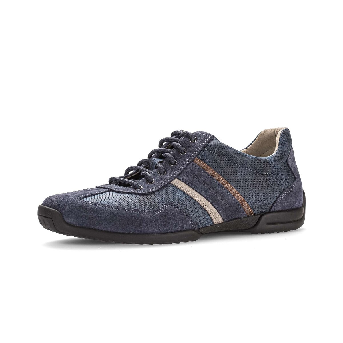 Sneaker GABOR "Gabor Sneaker low Materialmix Leder/Lederimitat", Herren, Gr. 40,5, blau, Schuhe Sneaker