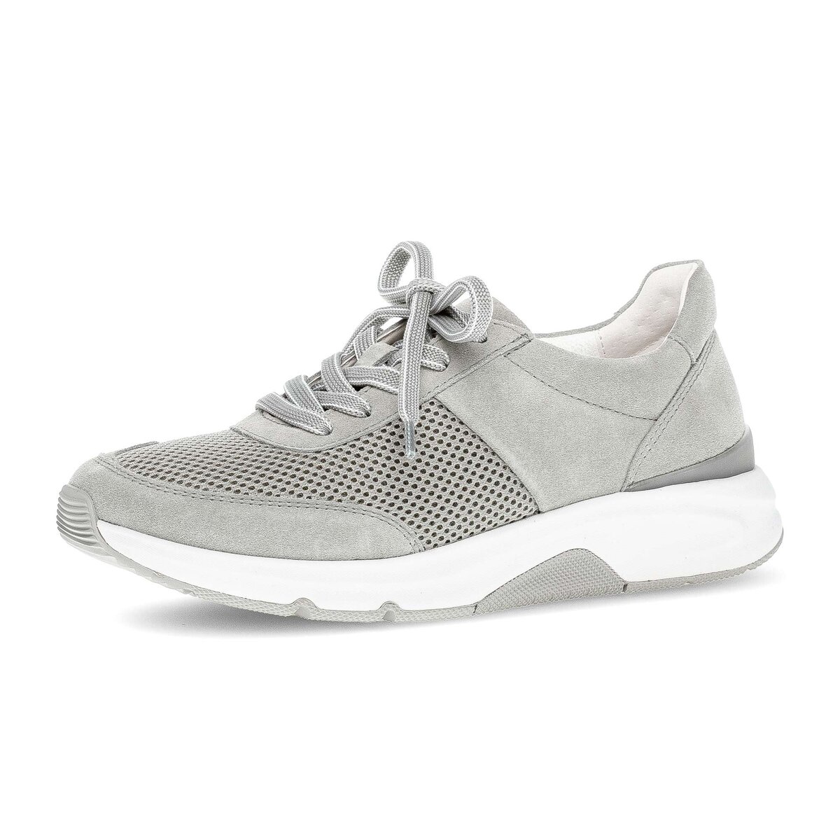 Sneaker GABOR "Sneaker low Materialmix Leder/Lederimitat", Damen, Gr. 41, grün, Schuhe Sneaker