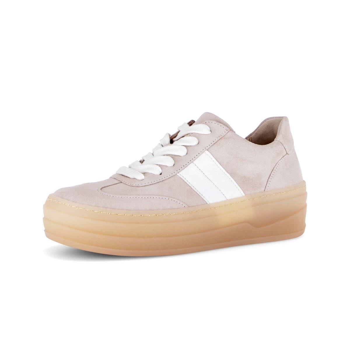 Sneaker GABOR "Sneaker low Rauleder", Damen, Gr. 41, rosa, Schuhe Sneaker