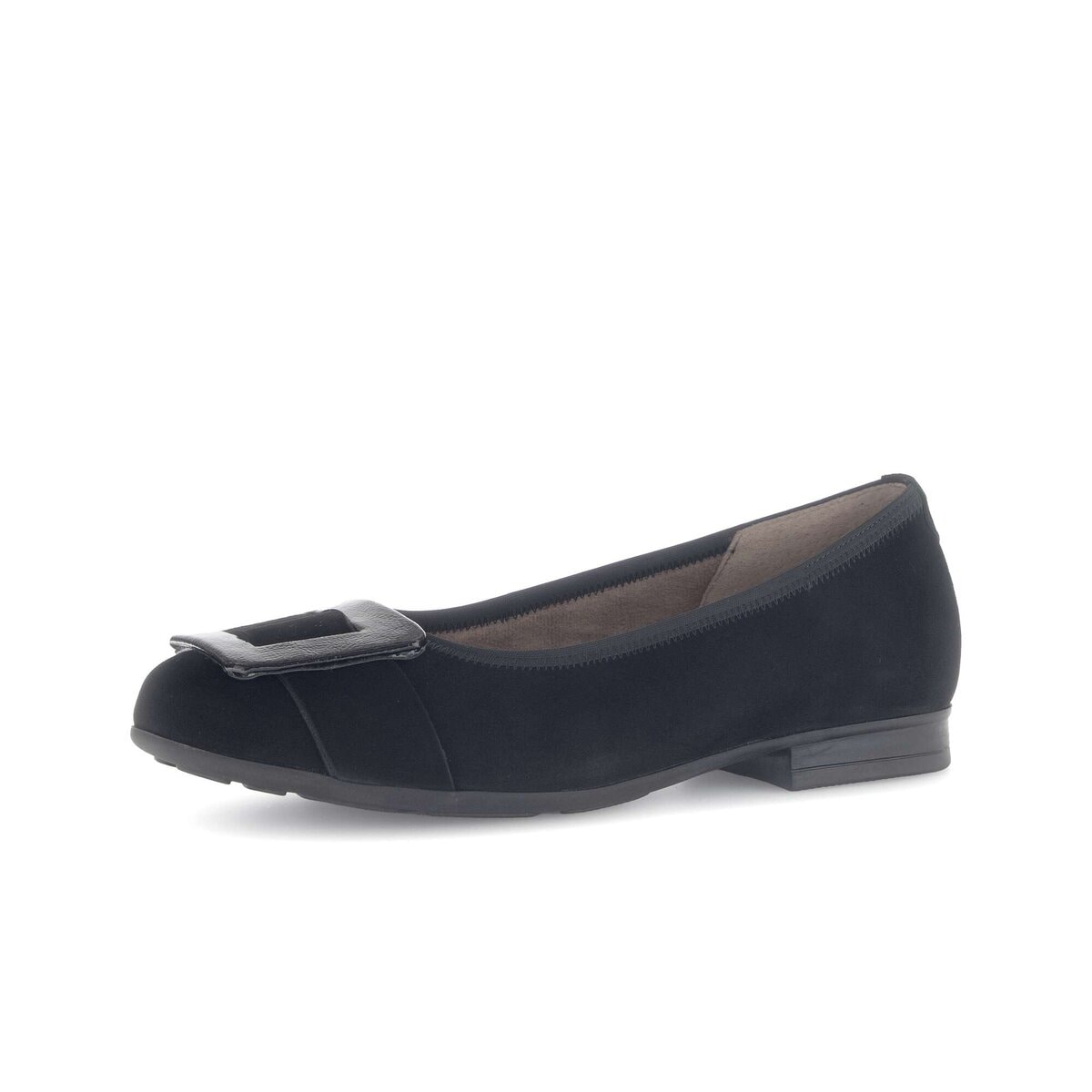 Ballerina GABOR "Eleganter Ballerina Rauleder", Damen, Gr. 40,5, schwarz, Schuhe Ballerina